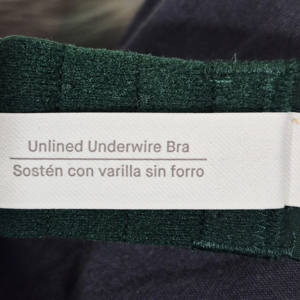 32A Auden Smooth Unlined Comfort Wire Demi Coverage UW Bra‎ Green NWT